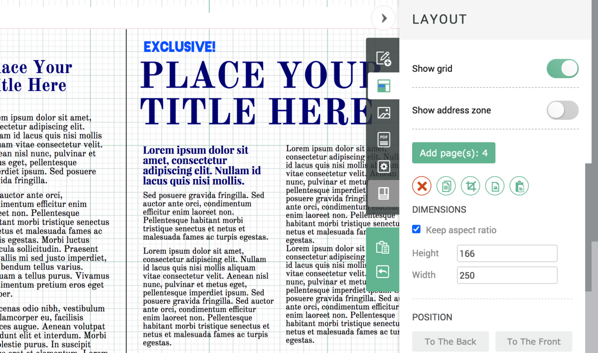 Use the grid to align text and images in your news article - Happeidays
