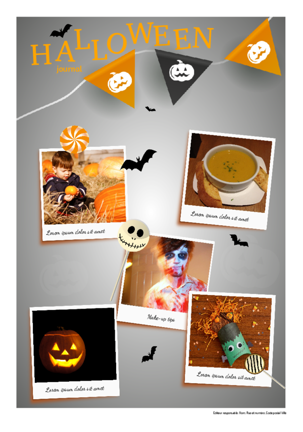 Créez votre propre journal modèle journal de Halloween | Happiedays