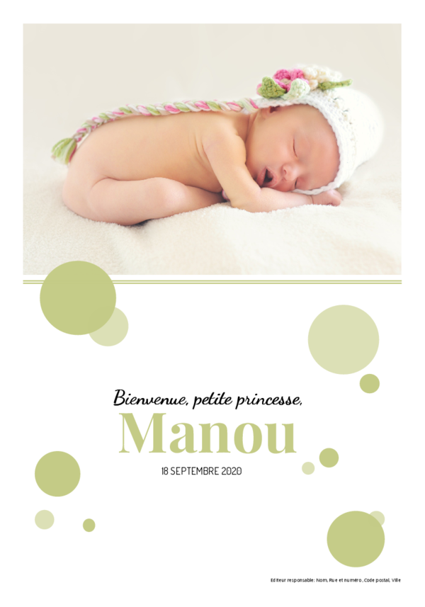 Créez votre propre journal modèle journal de naissance | Happiedays